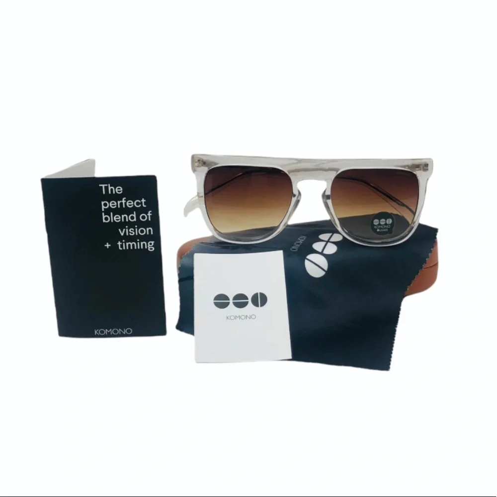 KOMONO Bennet Clear Sunglasses NEW NWT